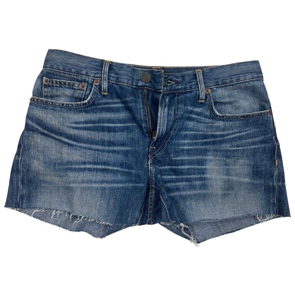 ABLE Womens Denim Shorts Size 24 Mid Rise Cut Hem Jean RN 156065